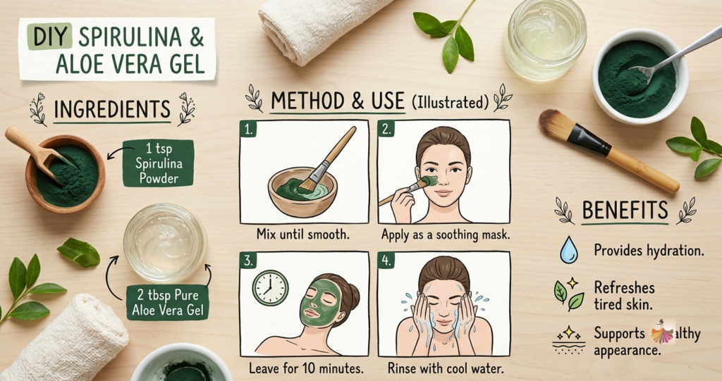 DIY Spirulina and Aloe Vera Gel