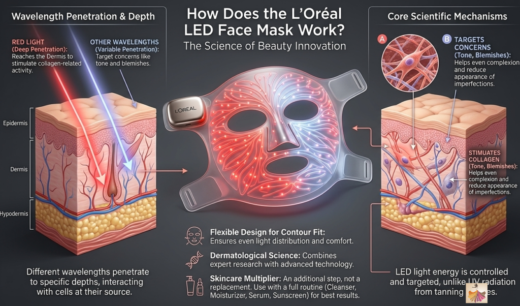 How Does the LED Face Mask by L'Oréal Work?