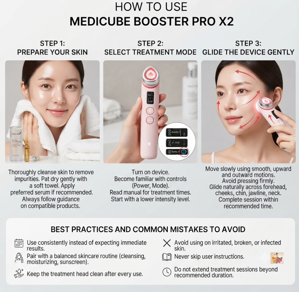 How to Use Medicube Booster Pro X2?