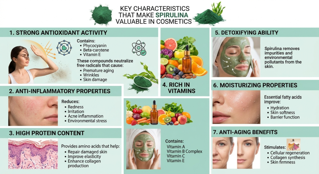 Key Characteristics That Make Spirulina Valuable in Cosmetics