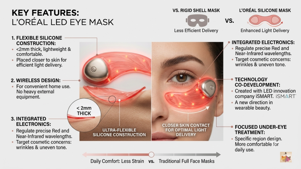 Key Features of L'Oréal LED Eye Mask