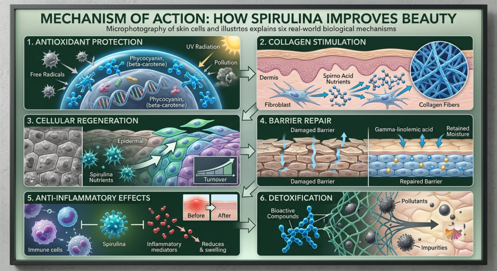 Mechanism of Action: How Spirulina Improves Beauty