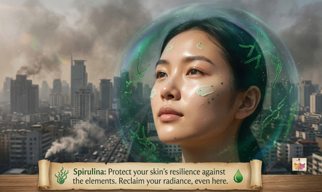 Spirulina Protect the Skin from Environmental Damage and Pollution