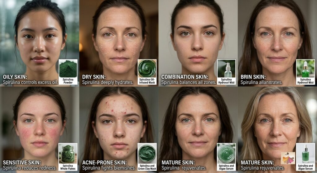 Spirulina for Different Skin Types